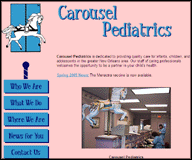 Carousel Pediatrics website